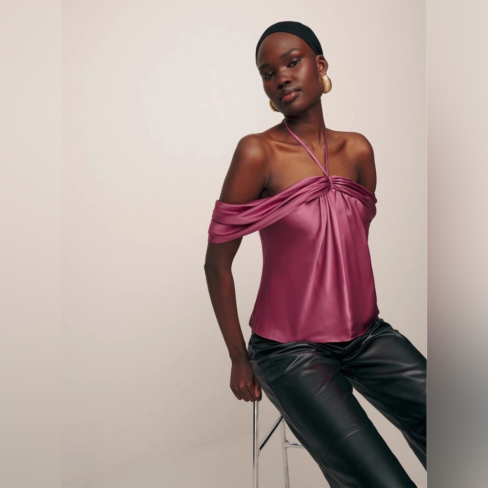 Reformation Nancy silk top | pink  🎉SALE 🎀 NWOT ✂🏷️ No Tag